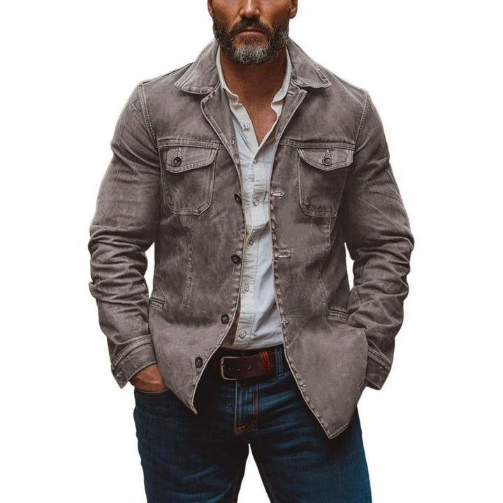 Ryder | Men's Vintage Leather Jacket with Multi Pocket