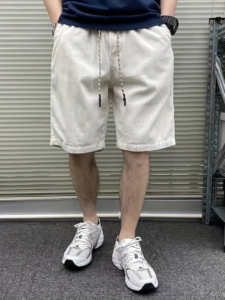 Atticus | Men’s Corduroy Shorts with Striped Drawstring