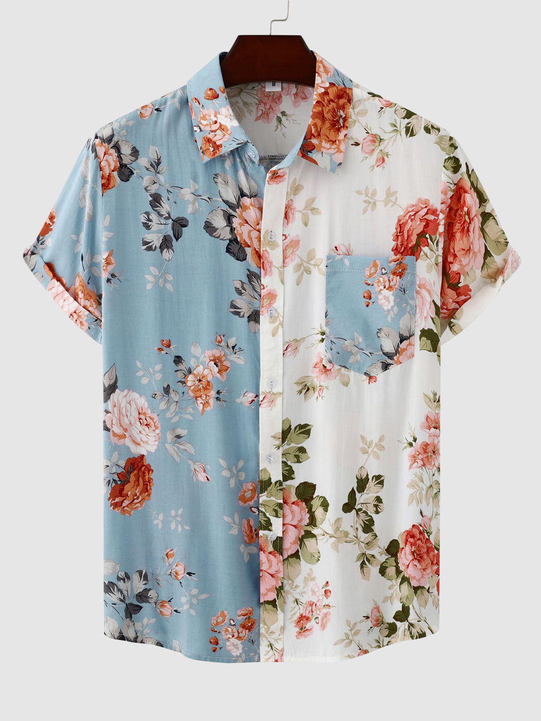 Alexander | Men’s Floral Short Sleeve Shirt with Chest Pocket