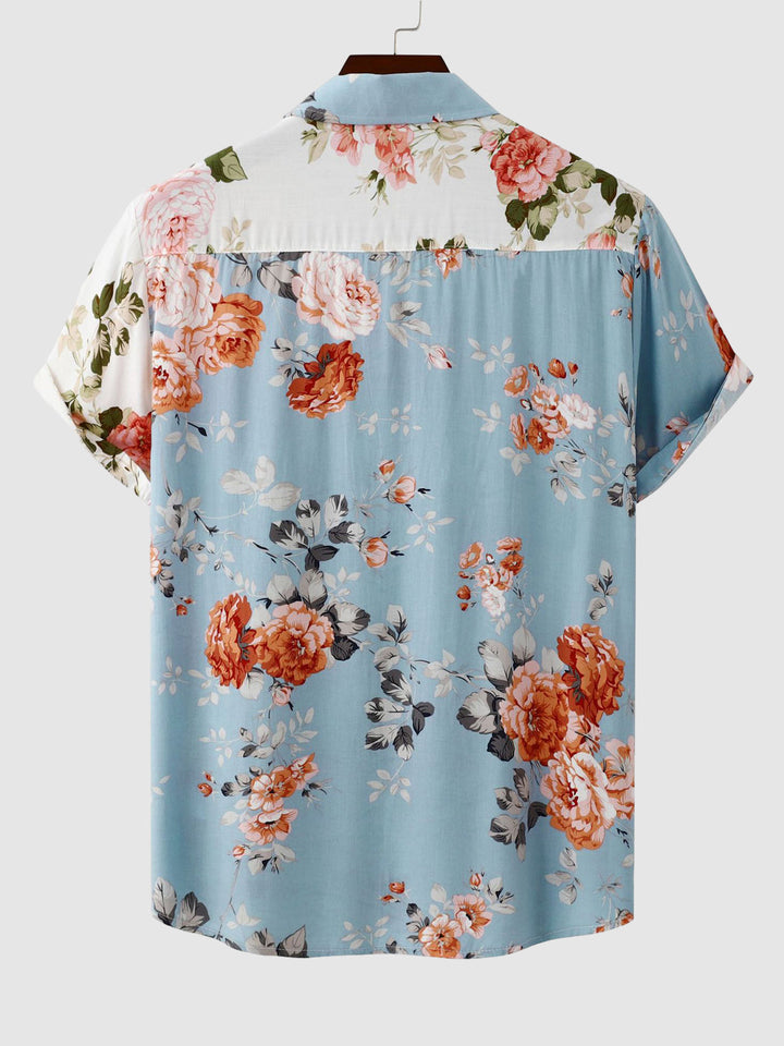 Alexander | Men’s Floral Short Sleeve Shirt with Chest Pocket