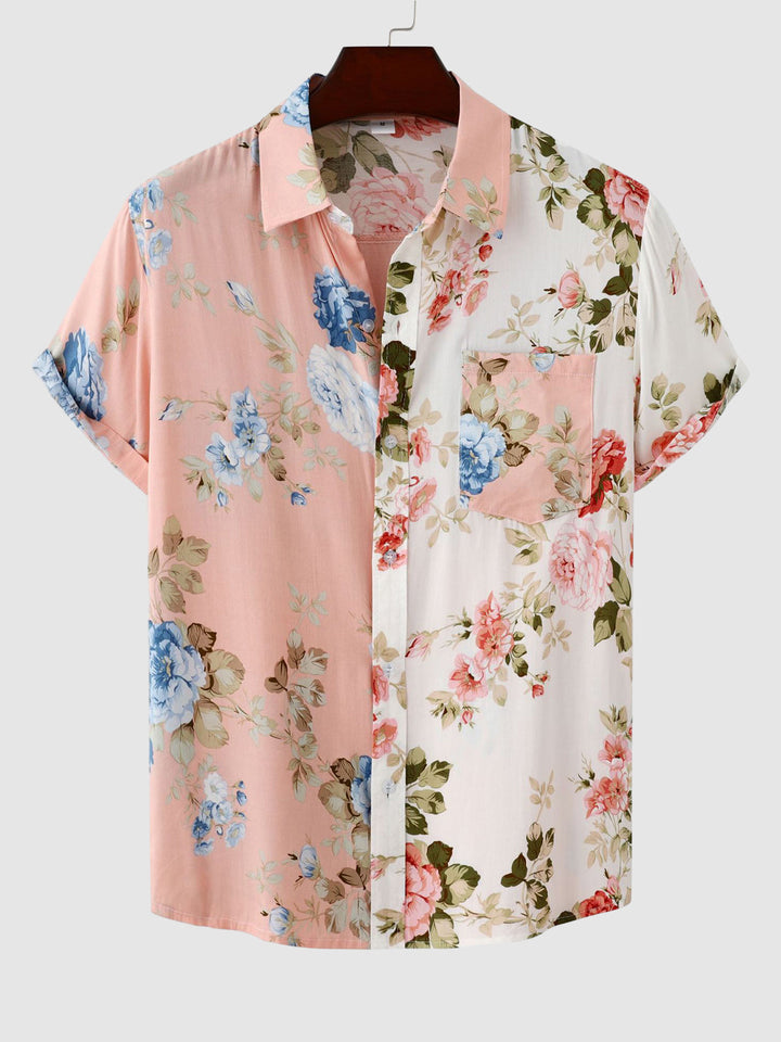 Alexander | Men’s Floral Short Sleeve Shirt with Chest Pocket