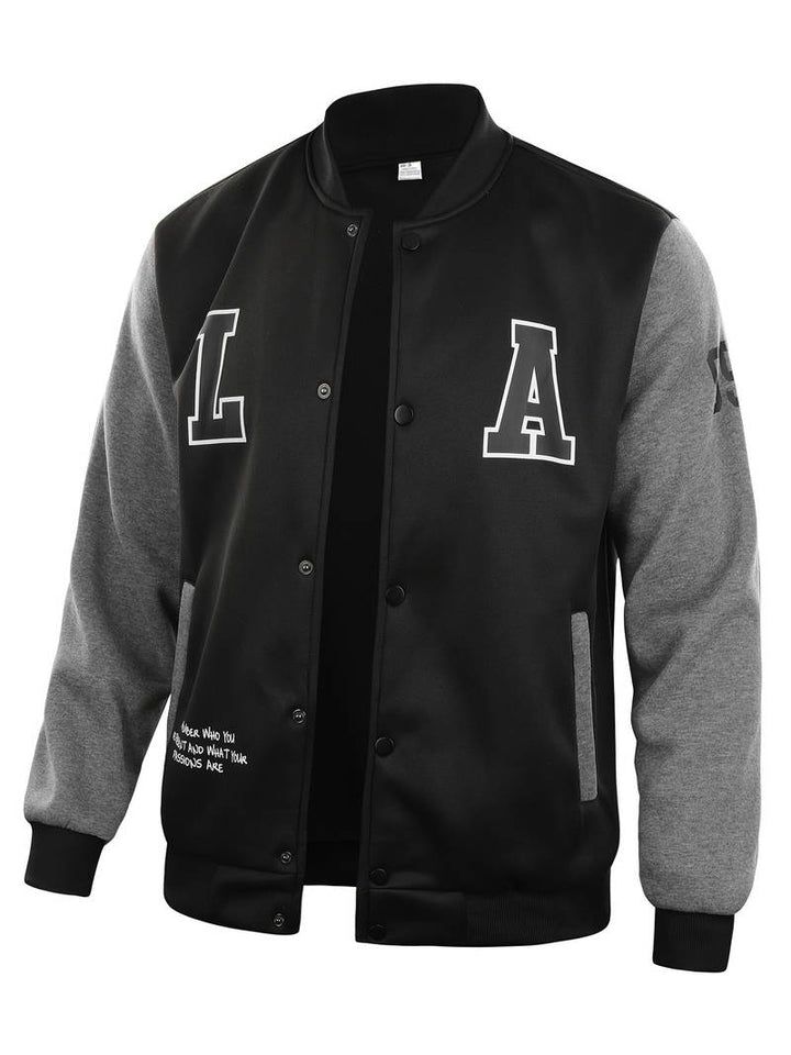 Stefan | Men’s Print Letters Bomber Jacket