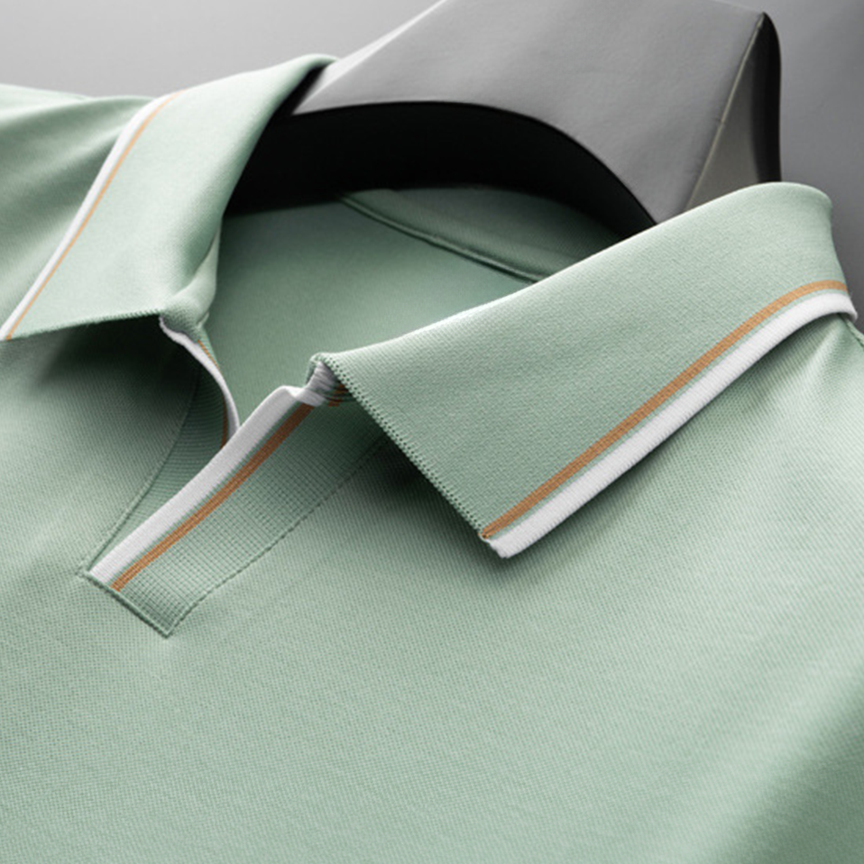 Adrian | Men's Classic Silk Polo Shirt with Trim