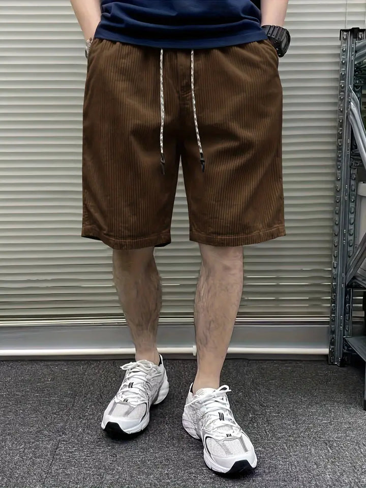 Atticus | Men’s Corduroy Shorts with Striped Drawstring