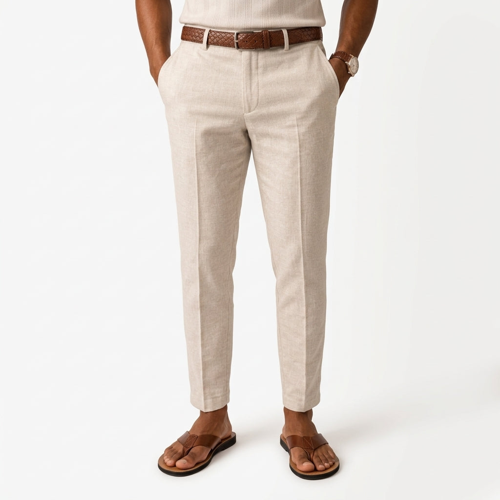 Victor | Men's Leather Strap Slide Sandals