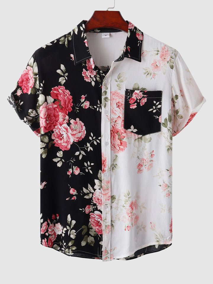 Alexander | Men’s Floral Short Sleeve Shirt with Chest Pocket