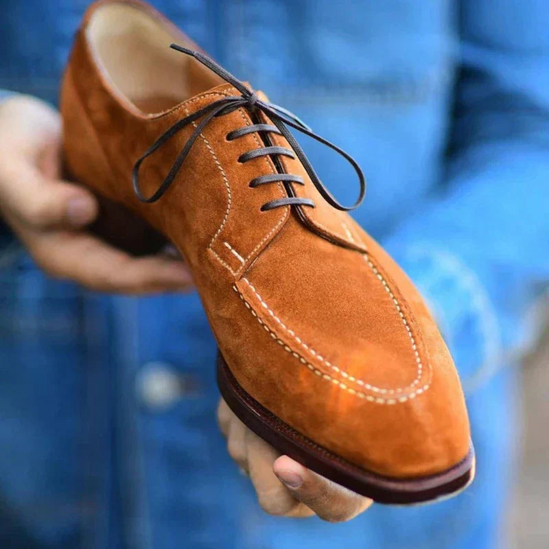 David | Men's Suede Derby Oxford Shoes with Lace Up
