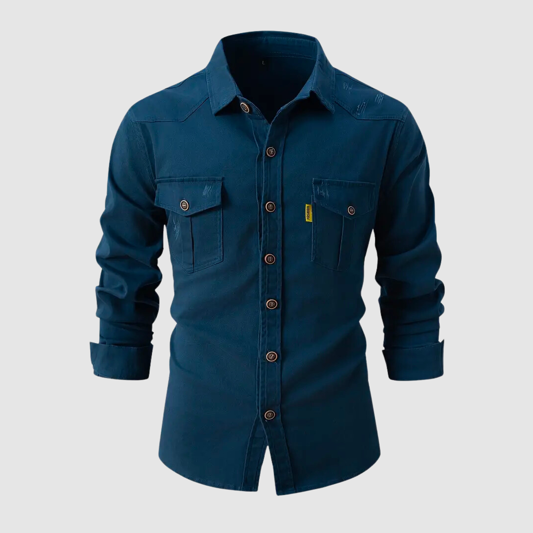 Kellan | Men’s Folded Sleeve Shirt with Pockets