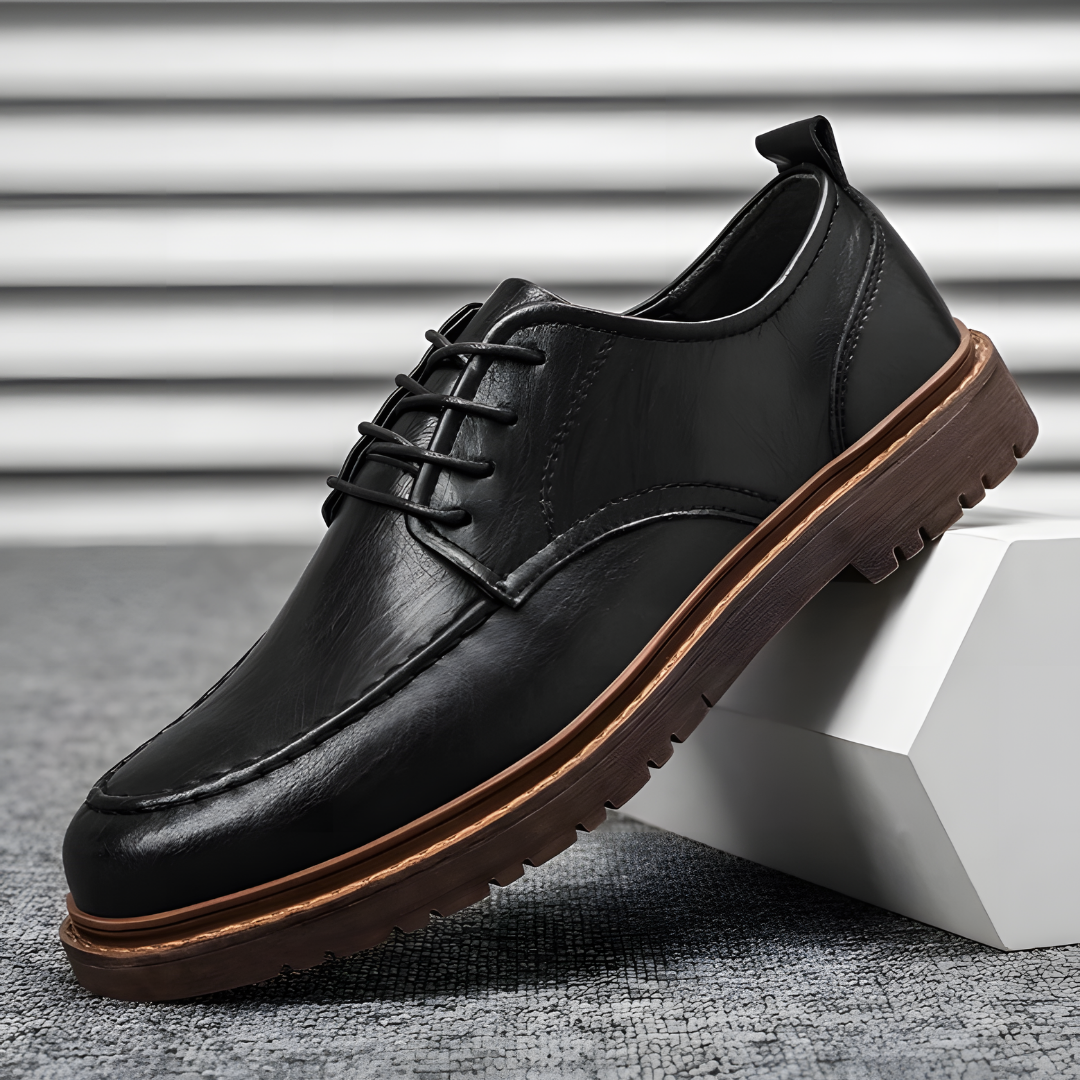 Lucien | Men’s Vintage Leather Shoes with Lace Up