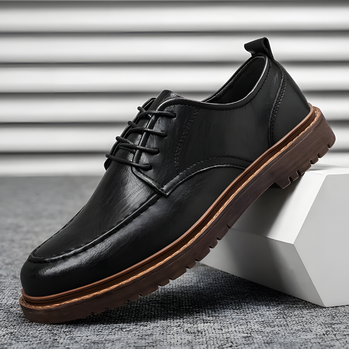 Lucien | Men’s Vintage Leather Shoes with Lace Up
