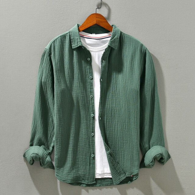 Harlan | Men’s Long-Sleeve Button-Up Summer Shirt