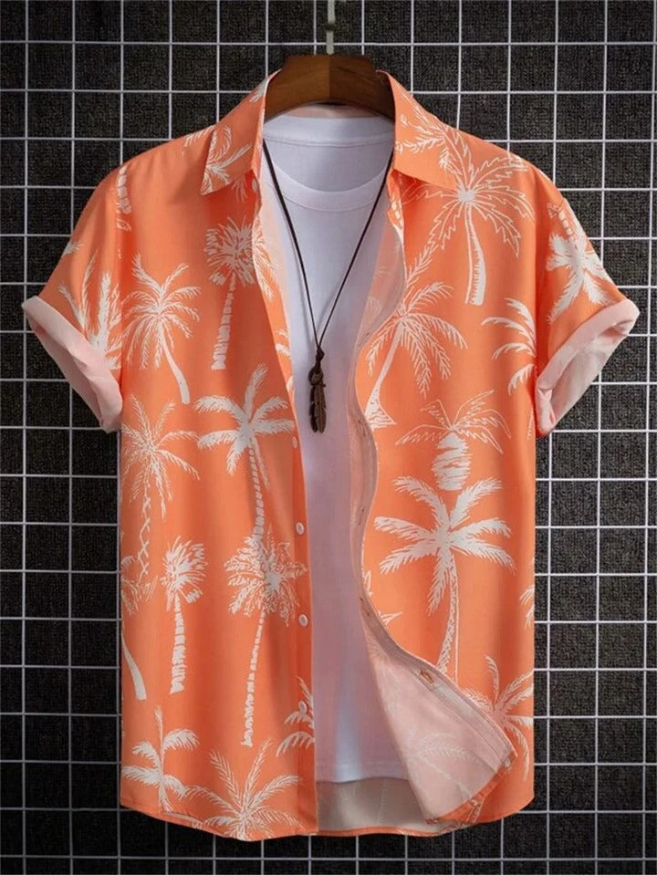 Austin | Men's Floral Summer Shirt with Short Sleeve