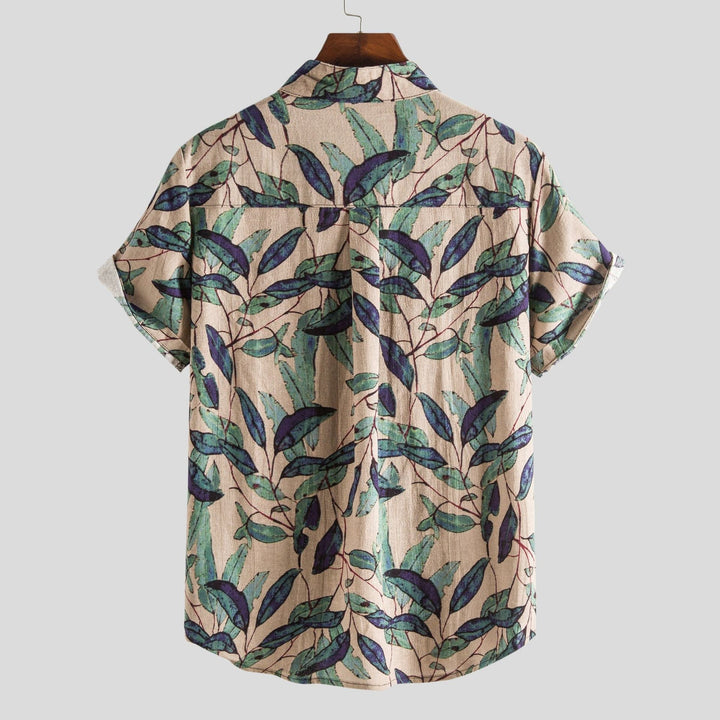 Peter | Men’s Printed Short Sleeve Shirt with Buttons