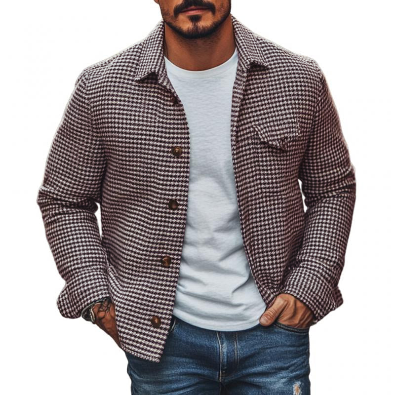Tomlin | Men's Checkered Coat with Button-Up