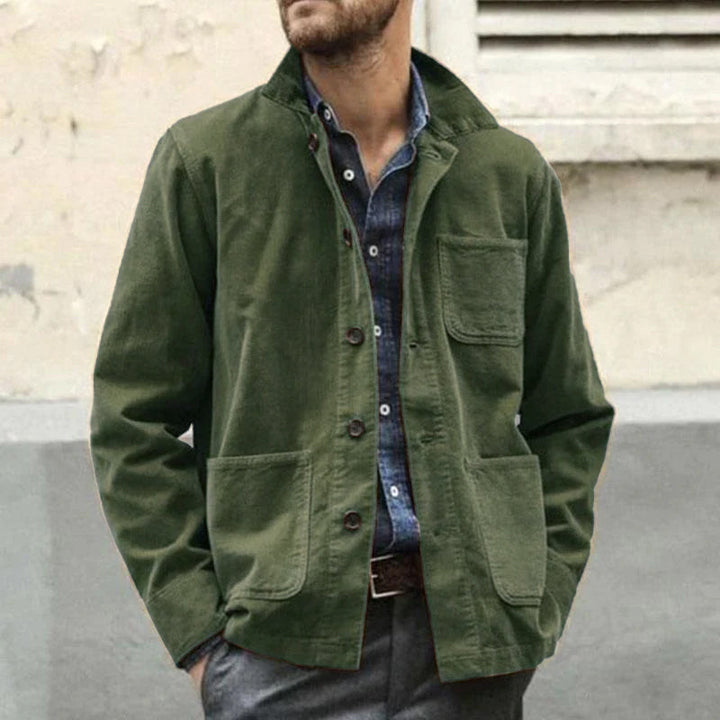Hudson | Men's Vintage Button Up Jacket with Flap Pockets