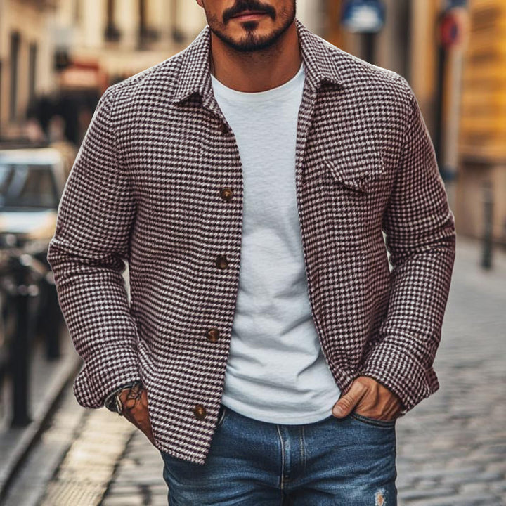 Tomlin | Men's Checkered Coat with Button-Up