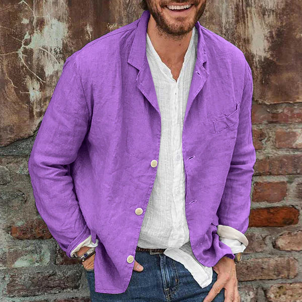 Armin | Men's Linen Blazer with Button Up