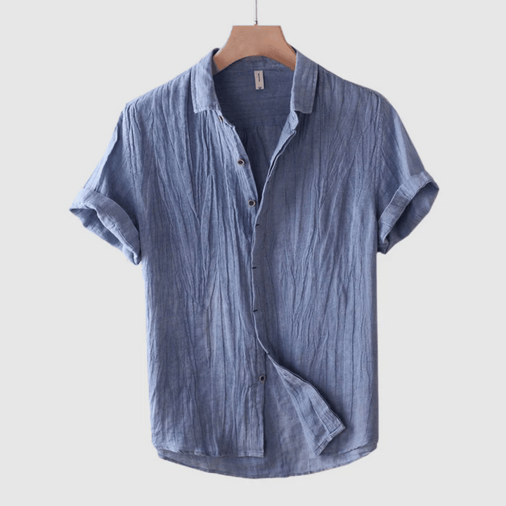 Cayden | Men’s Short Sleeve Linen Summer Shirt with Buttons