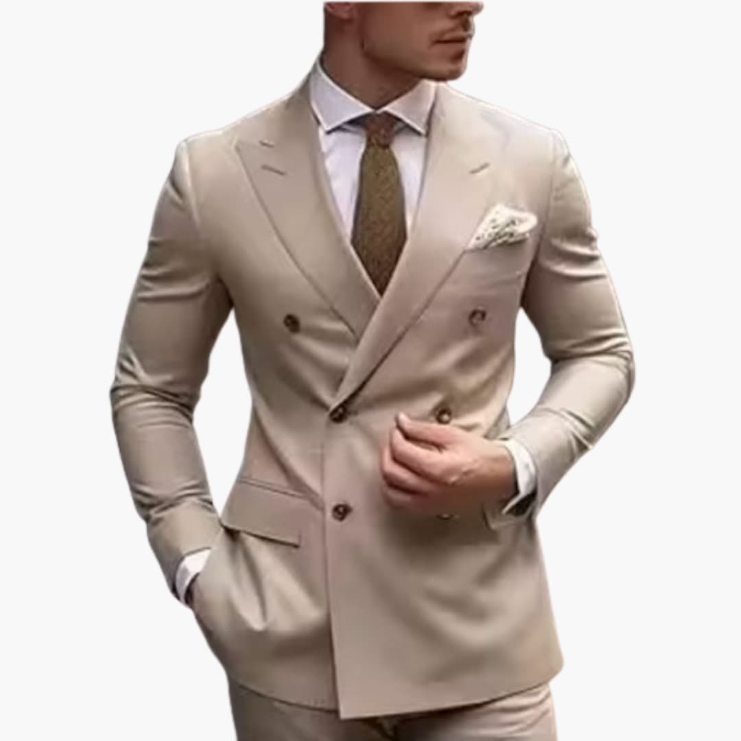 Kevin | Men's Double Breasted Suit with Slim Fit Pants Set