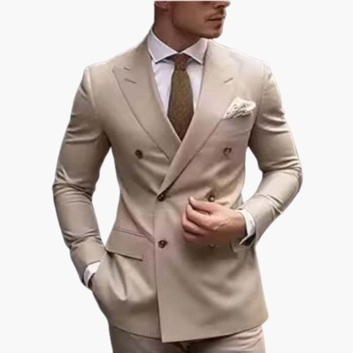 Kevin | Men's Double Breasted Suit with Slim Fit Pants Set