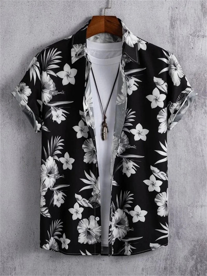 Austin | Men's Floral Summer Shirt with Short Sleeve