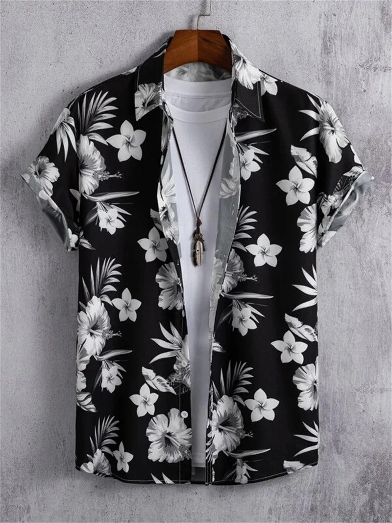 Ulmar | Men’s Tropical Print Short-Sleeve Shirt