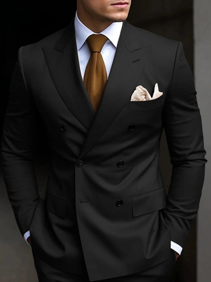 Silas | Men's Double Breasted Two Piece Suit Set with Blazer and Trouser