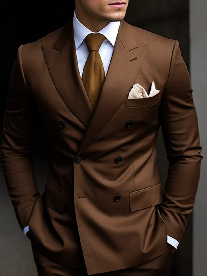 Silas | Men's Double Breasted Two Piece Suit Set with Blazer and Trouser