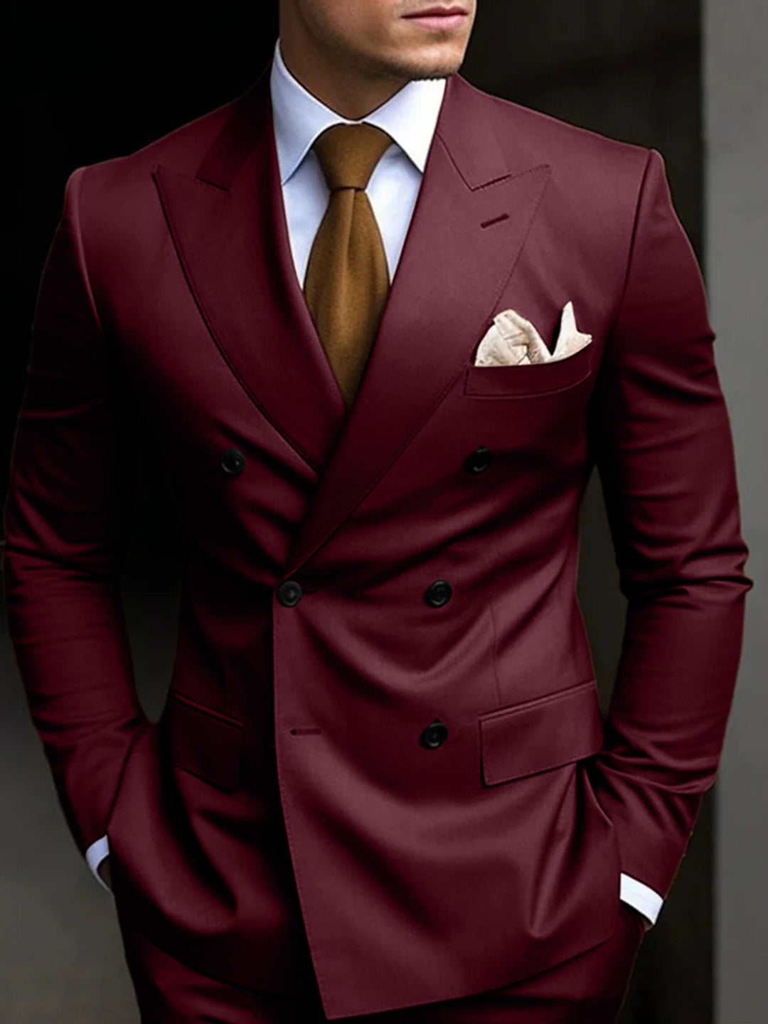 Silas | Men's Double Breasted Two Piece Suit Set with Blazer and Trouser