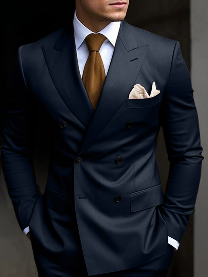 Silas | Men's Double Breasted Two Piece Suit Set with Blazer and Trouser