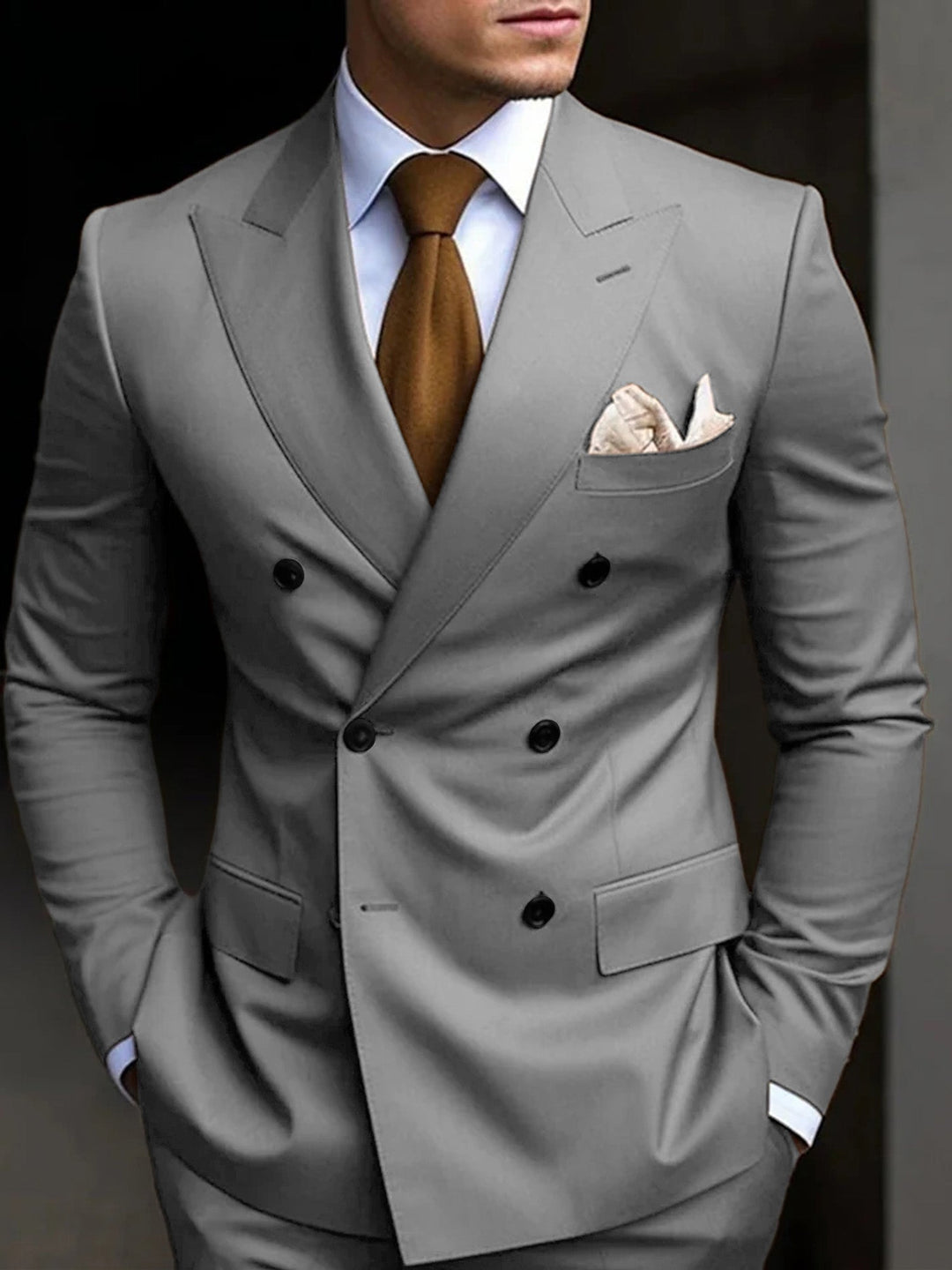 Silas | Men's Double Breasted Two Piece Suit Set with Blazer and Trouser