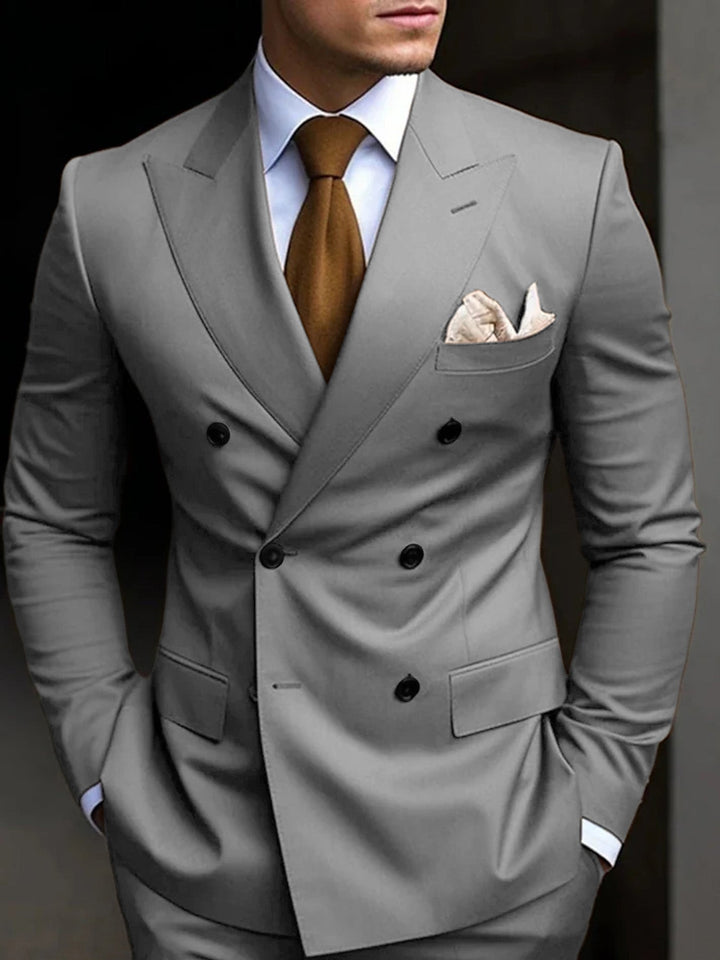 Silas | Men's Double Breasted Two Piece Suit Set with Blazer and Trouser
