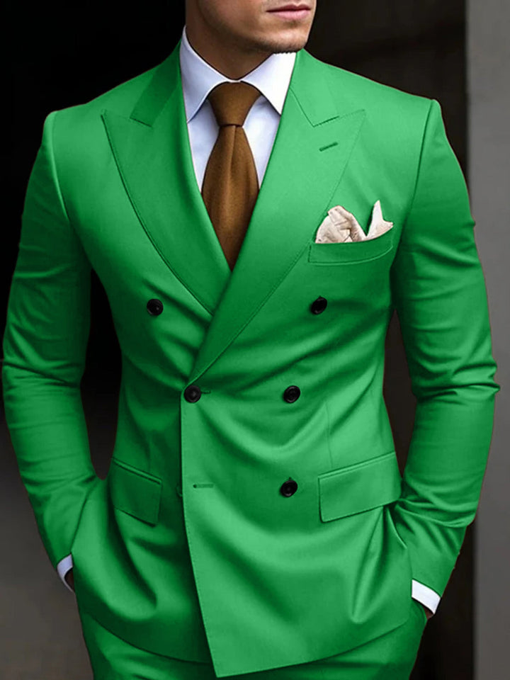 Silas | Men's Double Breasted Two Piece Suit Set with Blazer and Trouser