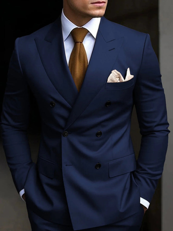Silas | Men's Double Breasted Two Piece Suit Set with Blazer and Trouser