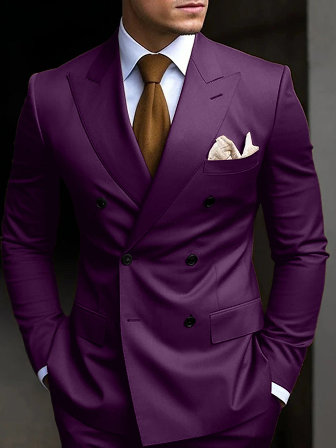 Silas | Men's Double Breasted Two Piece Suit Set with Blazer and Trouser