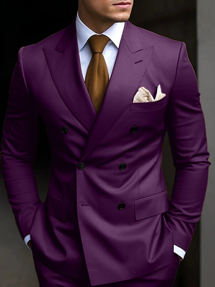 Silas | Men's Double Breasted Two Piece Suit Set with Blazer and Trouser