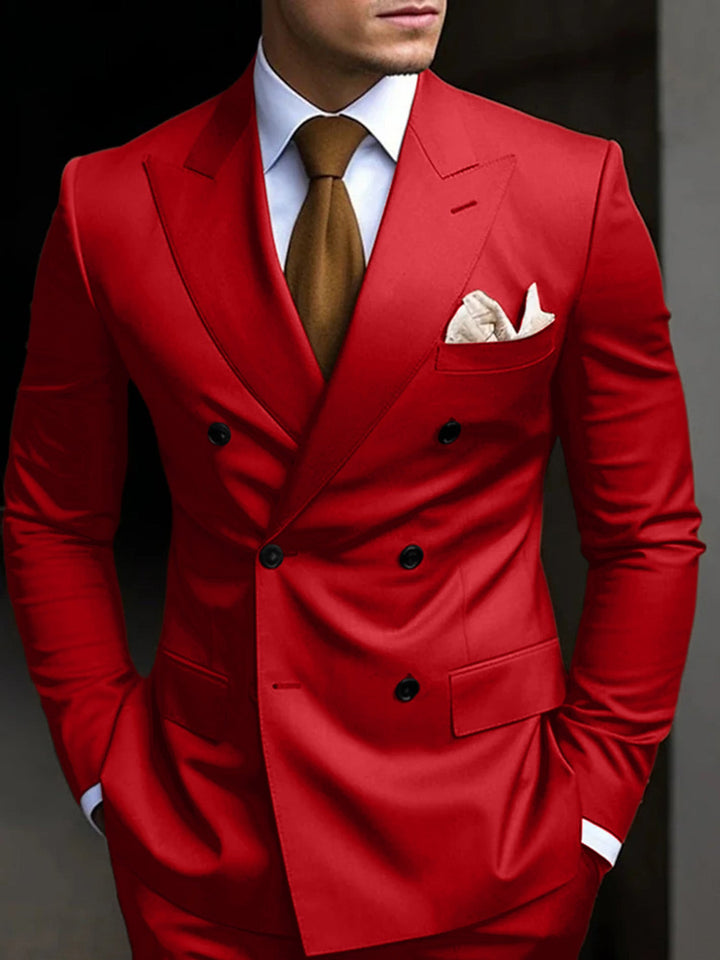 Silas | Men's Double Breasted Two Piece Suit Set with Blazer and Trouser