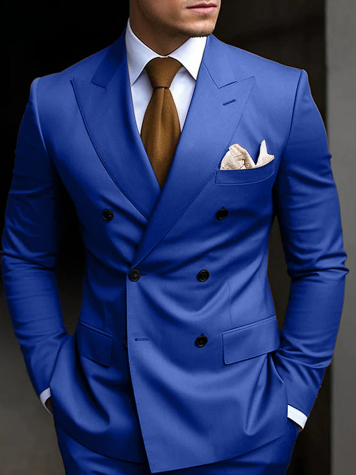 Silas | Men's Double Breasted Two Piece Suit Set with Blazer and Trouser