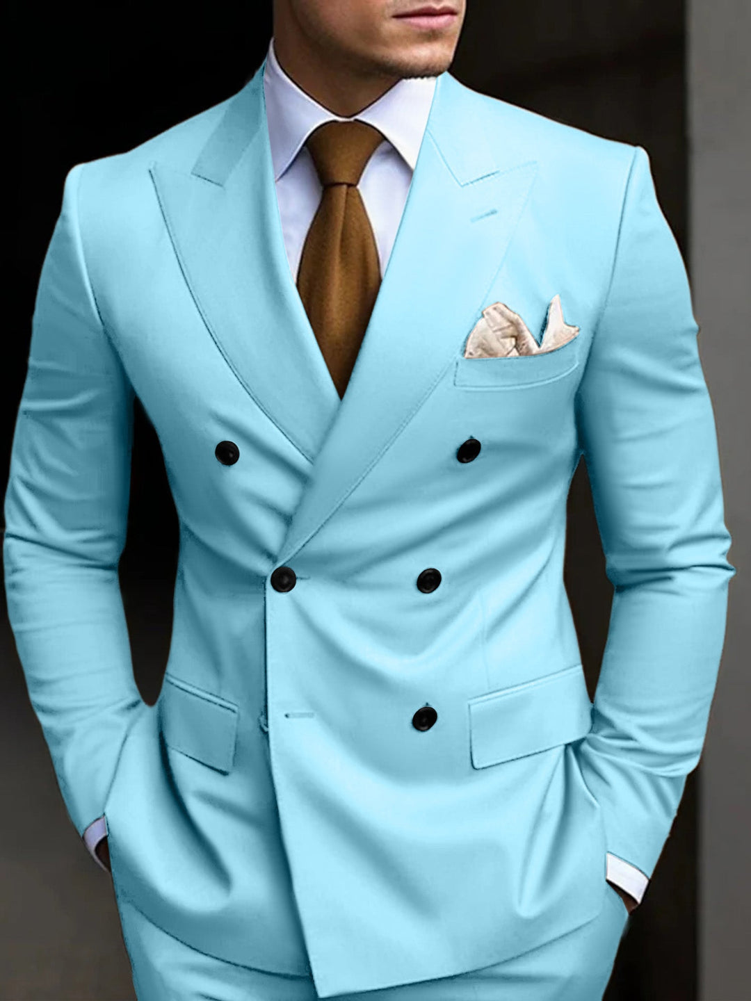 Silas | Men's Double Breasted Two Piece Suit Set with Blazer and Trouser