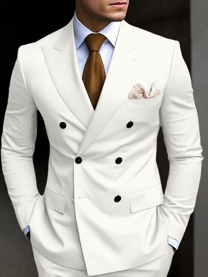 Silas | Men's Double Breasted Two Piece Suit Set with Blazer and Trouser