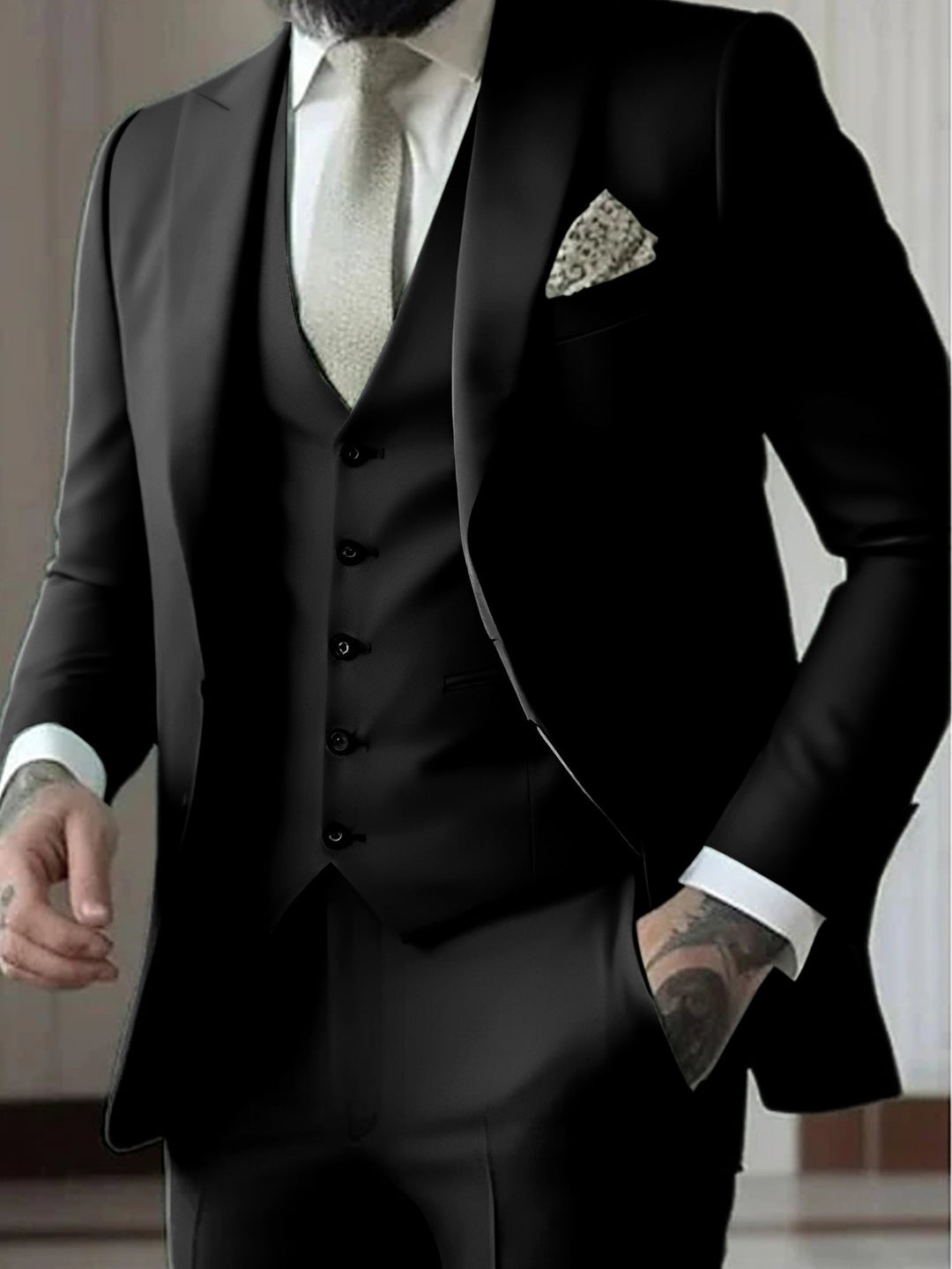 Jasper | Men's Formal Three Piece Suit with Vest, Blazer and Trouser