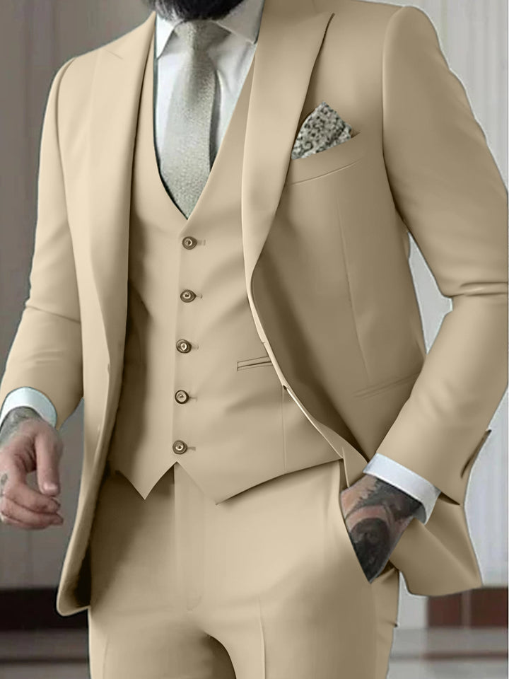 Jasper | Men's Formal Three Piece Suit with Vest, Blazer and Trouser