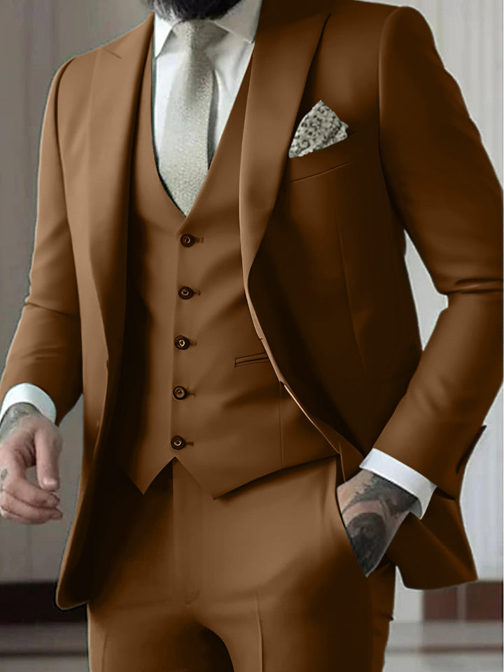 Jasper | Men's Formal Three Piece Suit with Vest, Blazer and Trouser