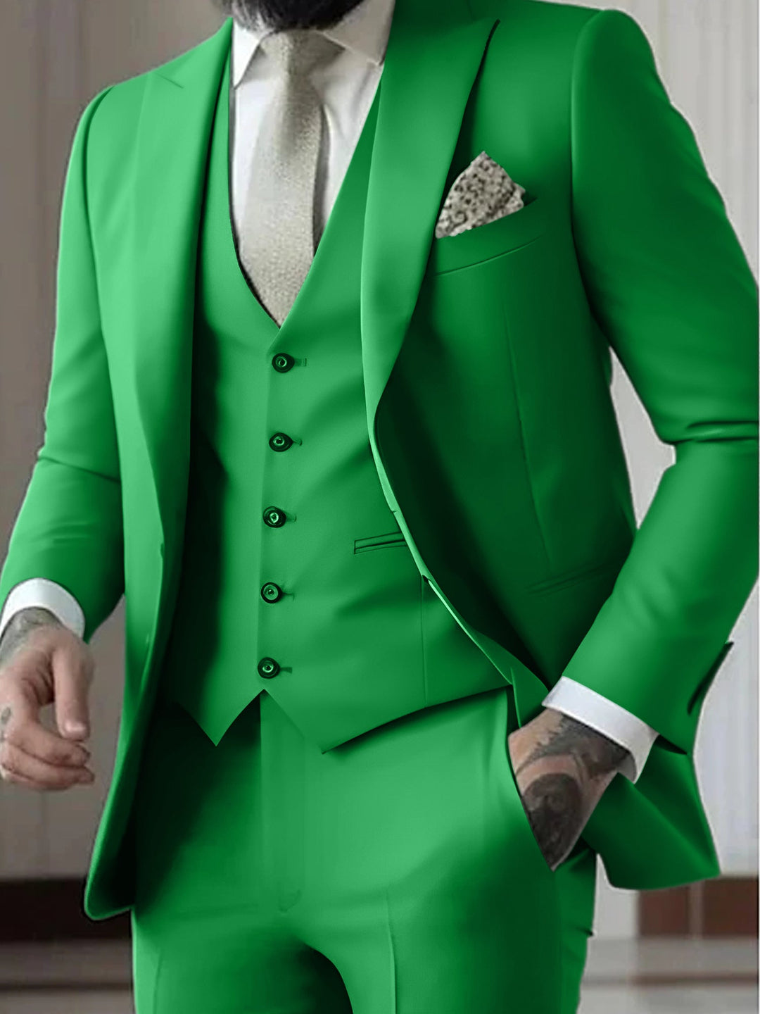 Jasper | Men's Formal Three Piece Suit with Vest, Blazer and Trouser