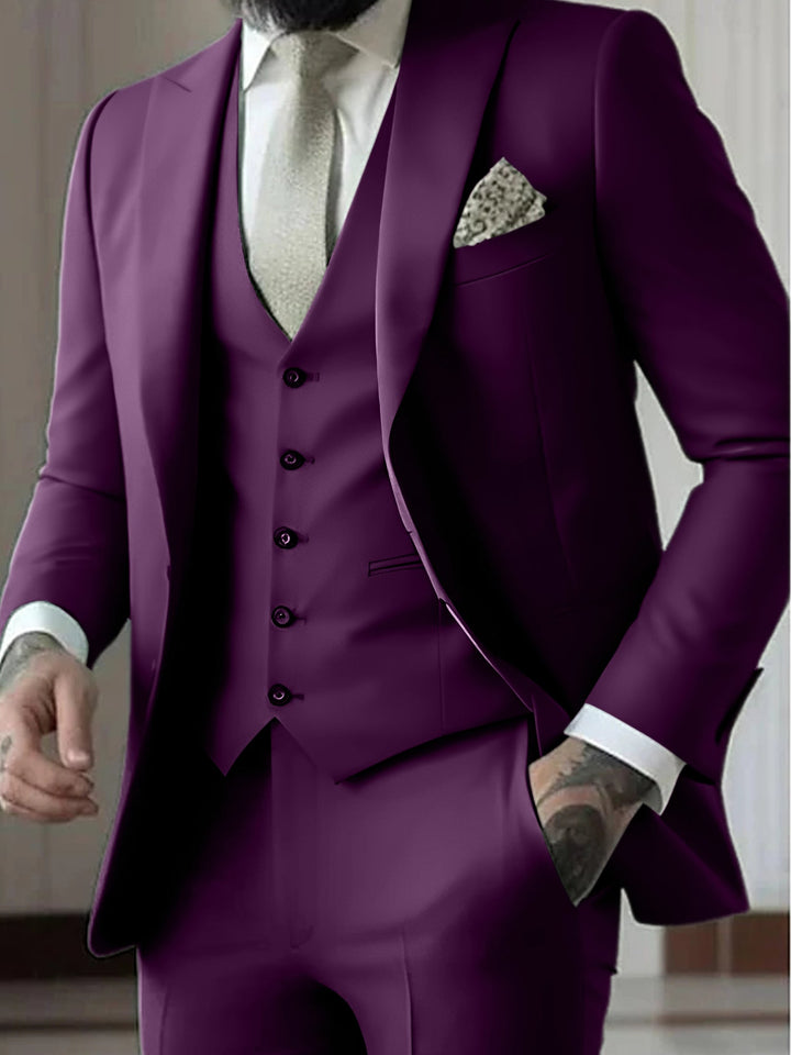 Jasper | Men's Formal Three Piece Suit with Vest, Blazer and Trouser