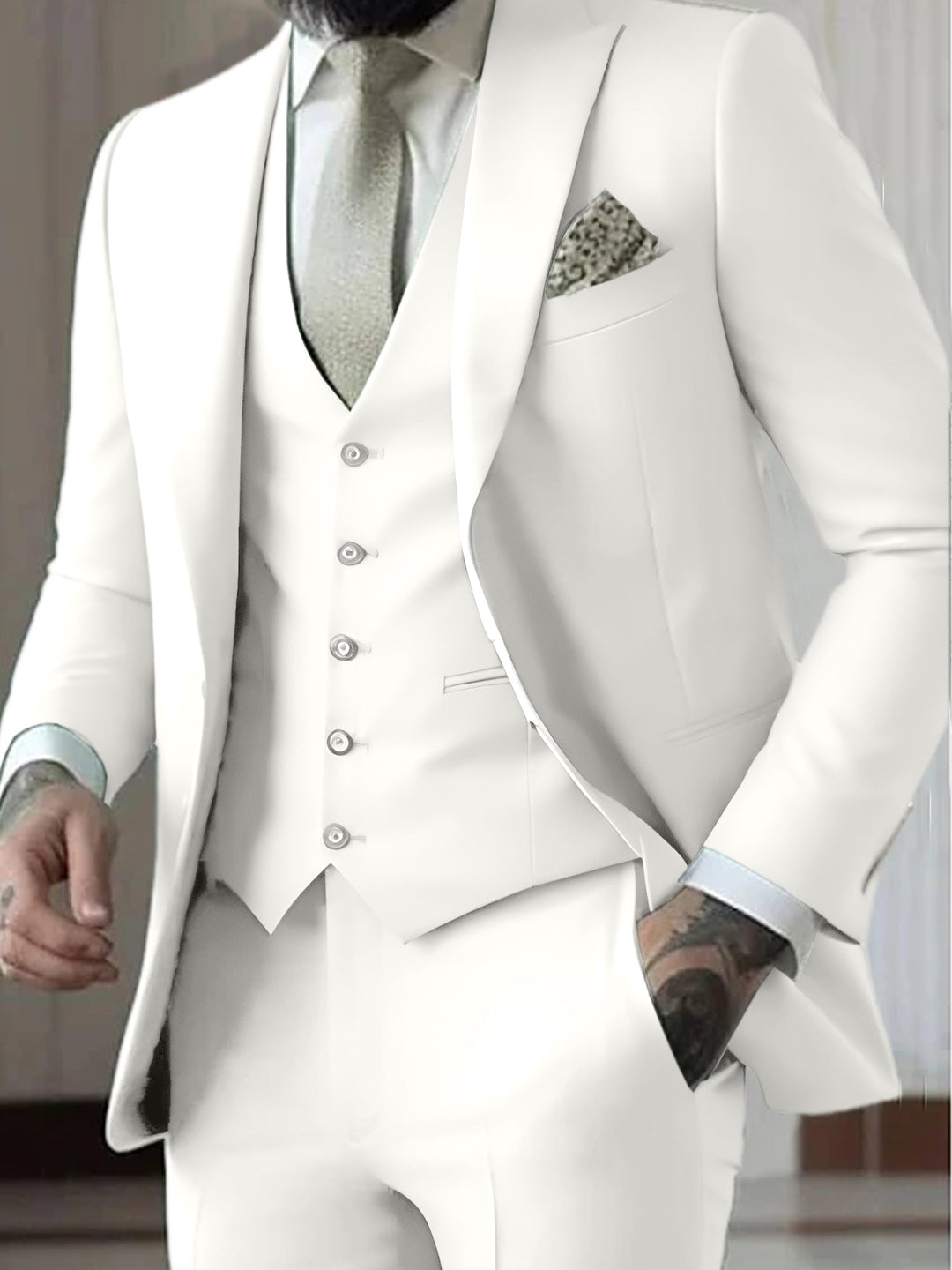 Jasper | Men's Formal Three Piece Suit with Vest, Blazer and Trouser