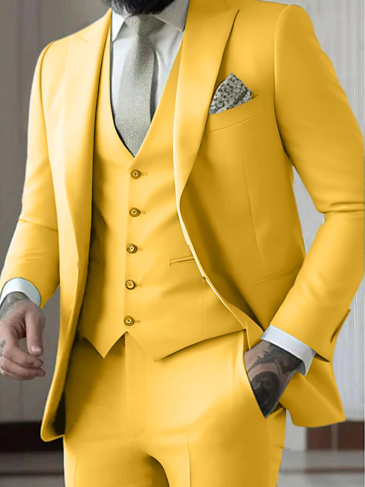Jasper | Men's Formal Three Piece Suit with Vest, Blazer and Trouser