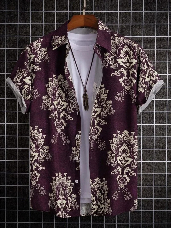 Ulmar | Men’s Tropical Print Short-Sleeve Shirt