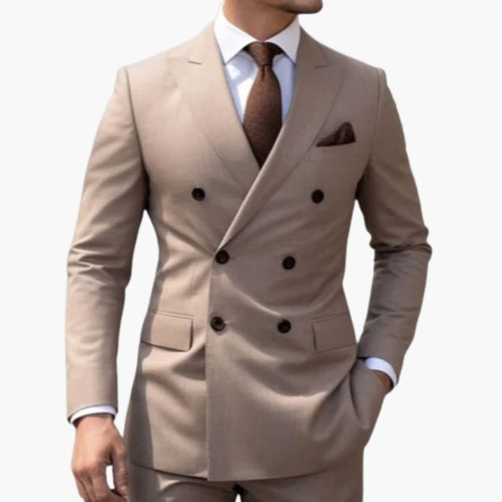 Kevin | Men's Double Breasted Suit with Slim Fit Pants Set