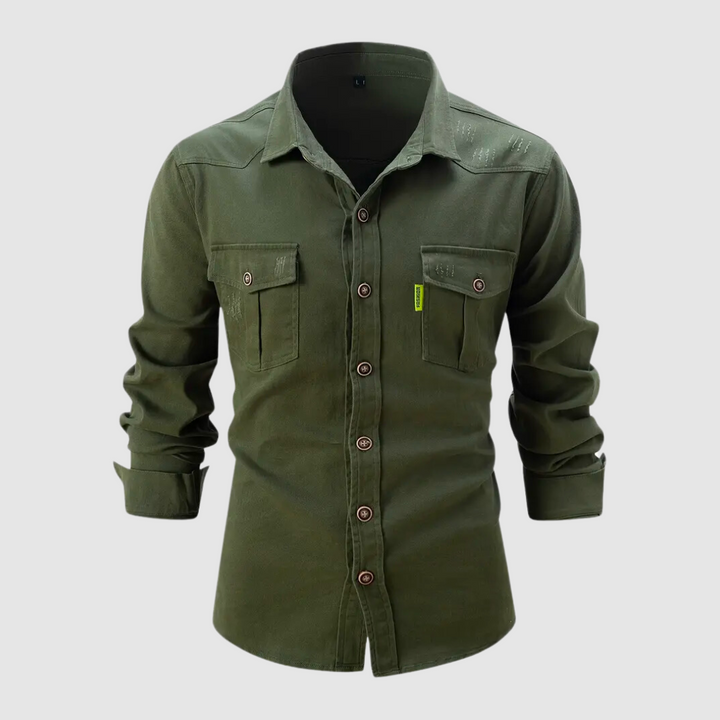 Kellan | Men’s Folded Sleeve Shirt with Pockets